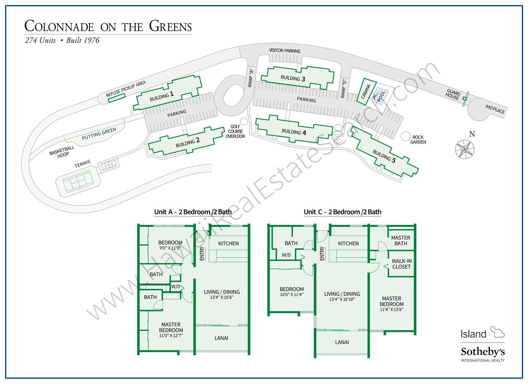 Colonnade on the Green - Map and Floor Plans